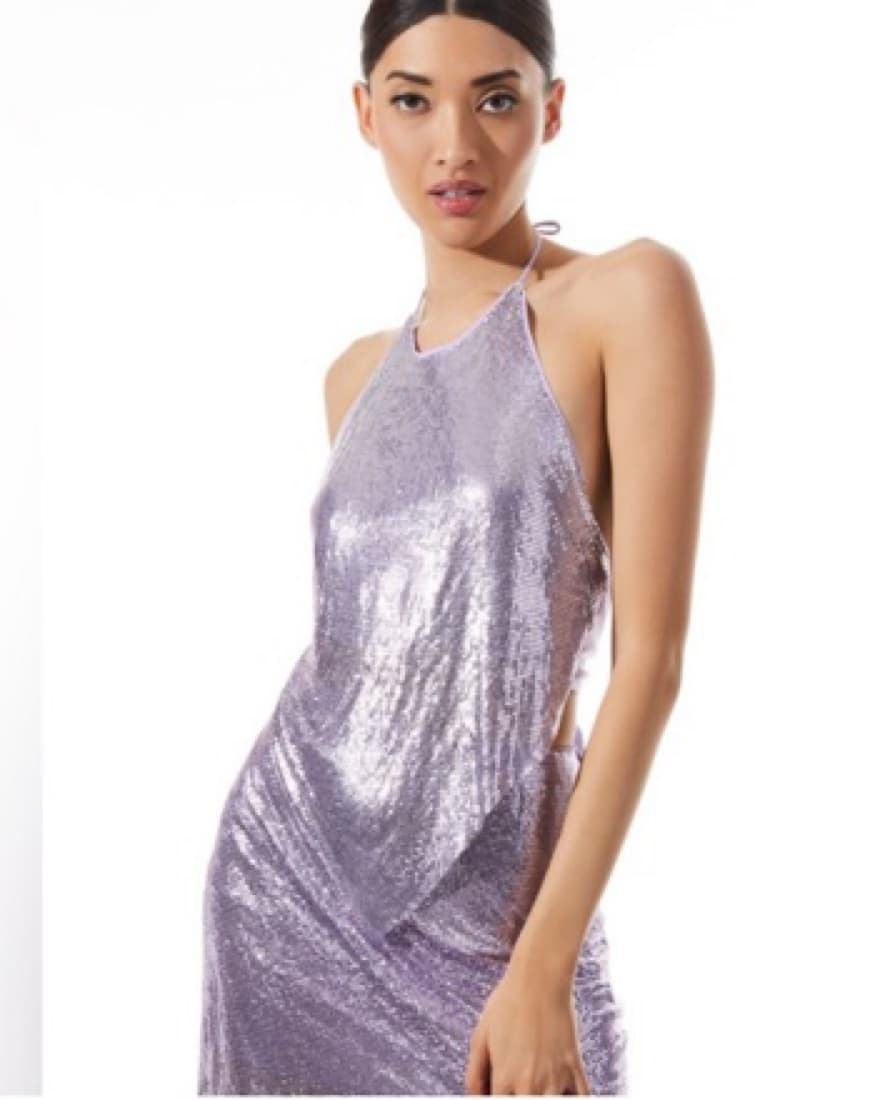 Alice and Olivia Purple Chain Sequin Top - Image 1