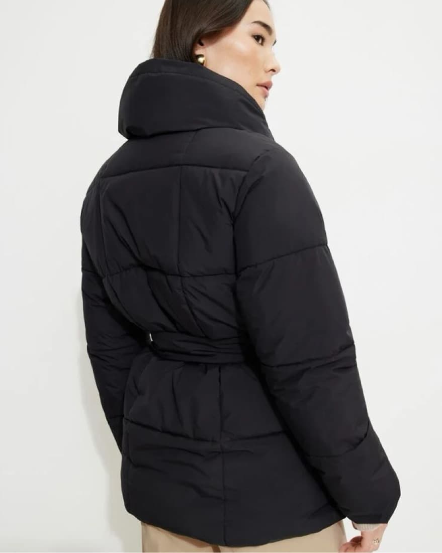 Belted Midi Puffer Jacket - Image 3