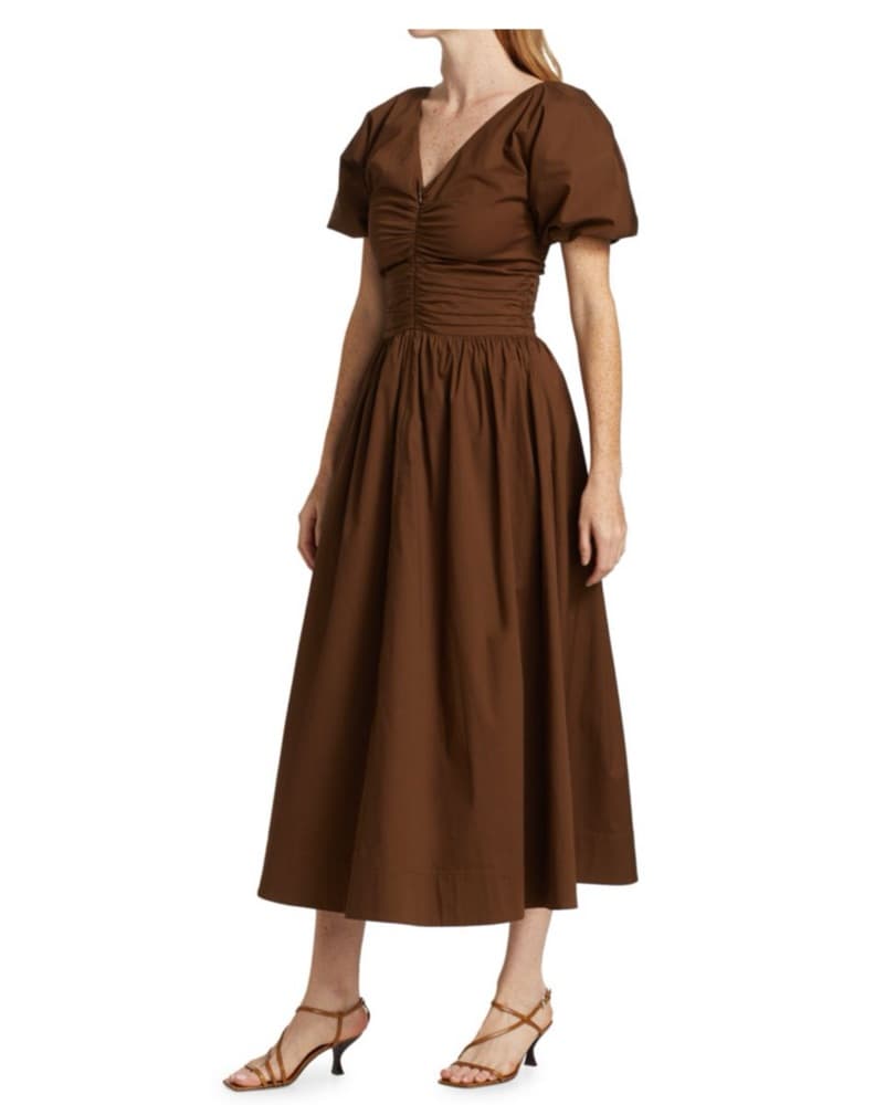 Staud Brown Midi Gown  - Image 1