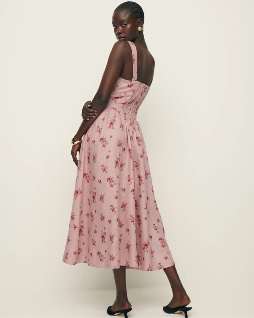 Balia Linen Dress Color: Tea Time - Image 3