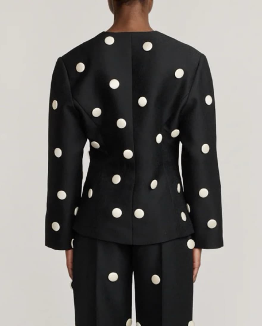 Destree Crepe Polka Dot Blazer | size S - Image 2
