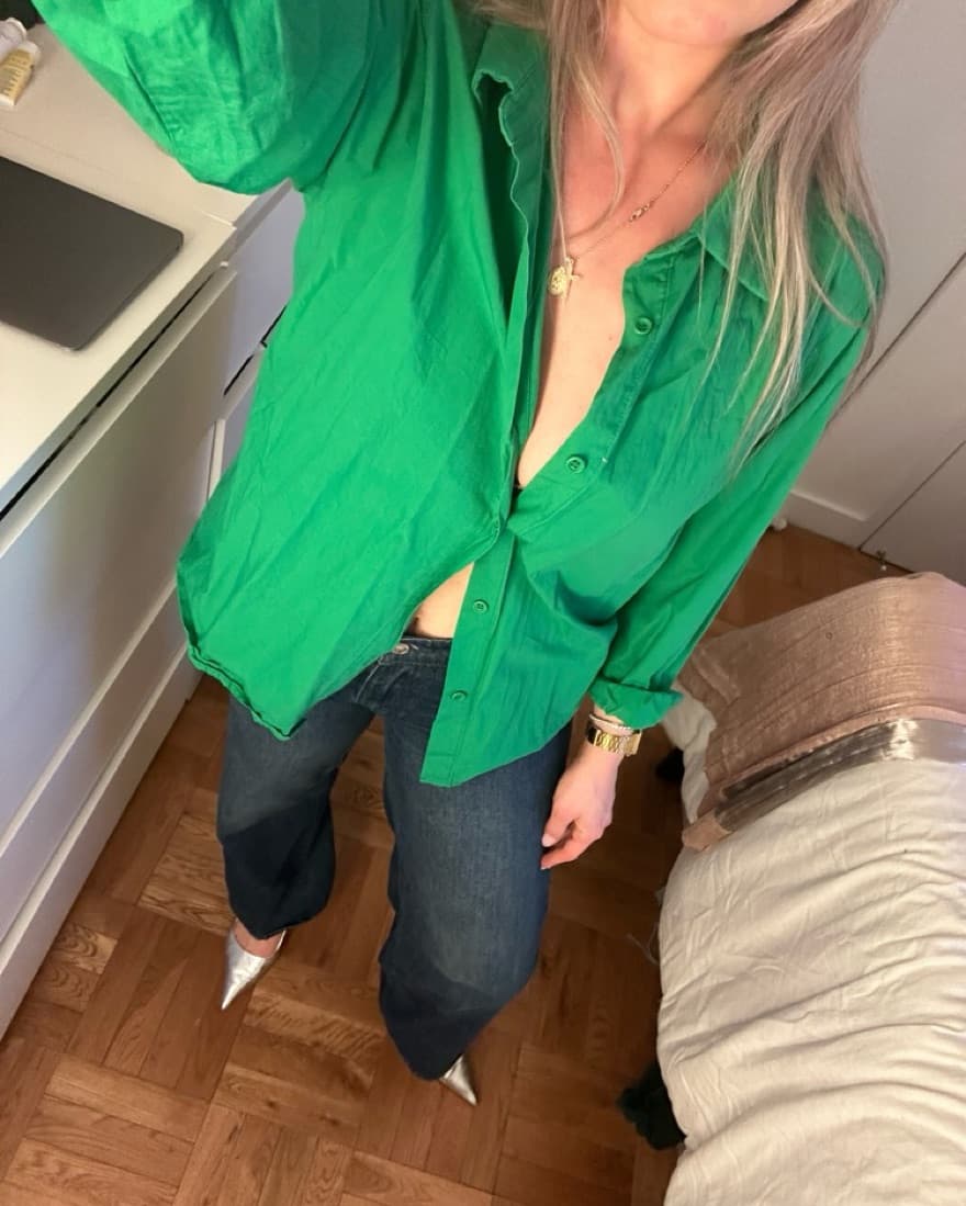 Green Button Down  - Image 3
