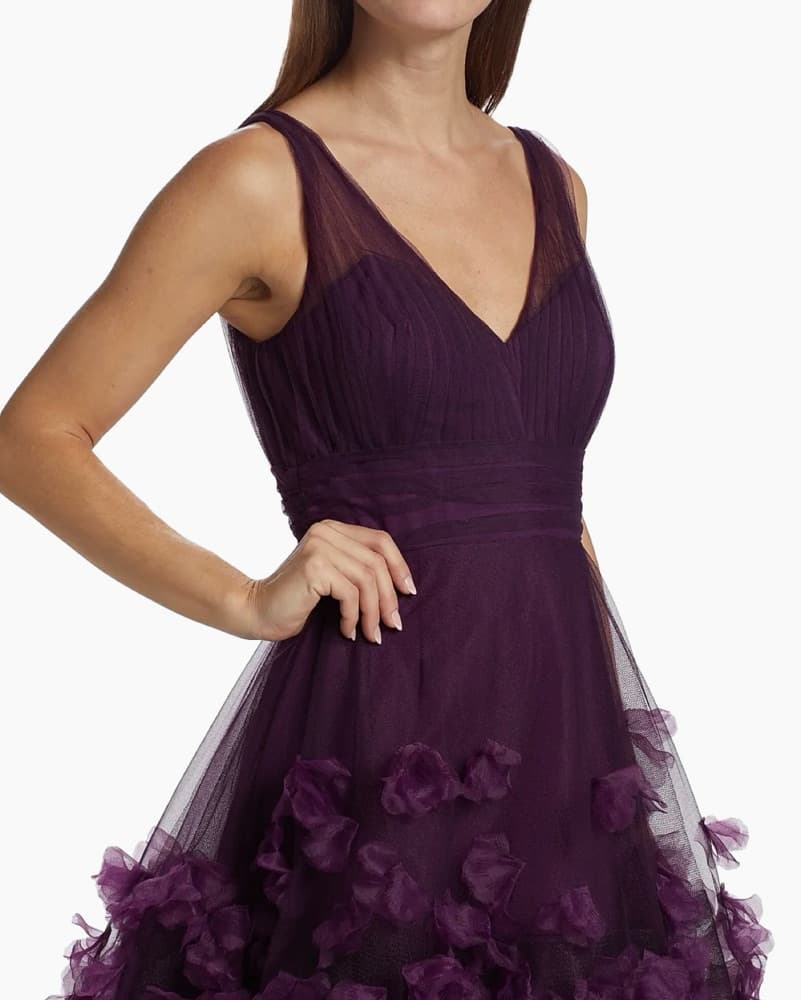 Purple Designer Black-Tie Gown  - Image 2