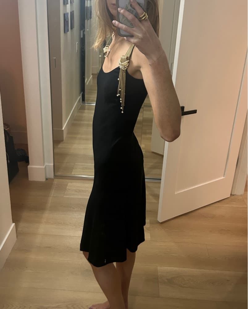 Chanel Vintage 2001 Cruise Black Silk Mi - Image 2