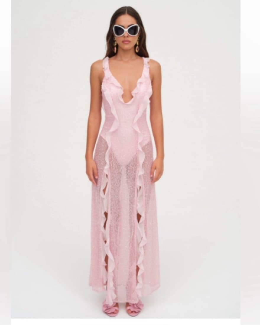 Pink Sequin Siren Dress - Image 1