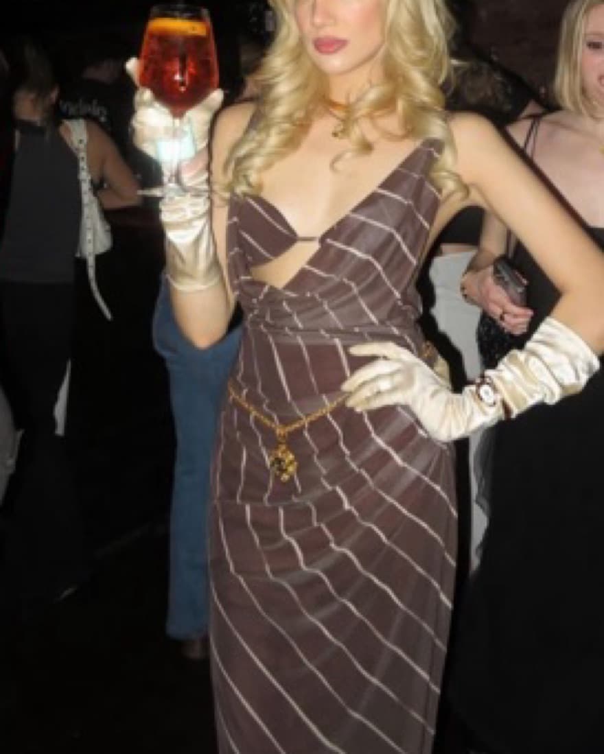 drape long dress with bra cutout/ gown - Image 3