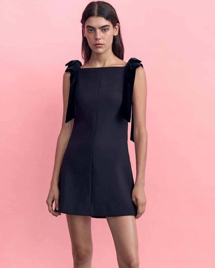 Velvet Bow Dress - Image 1