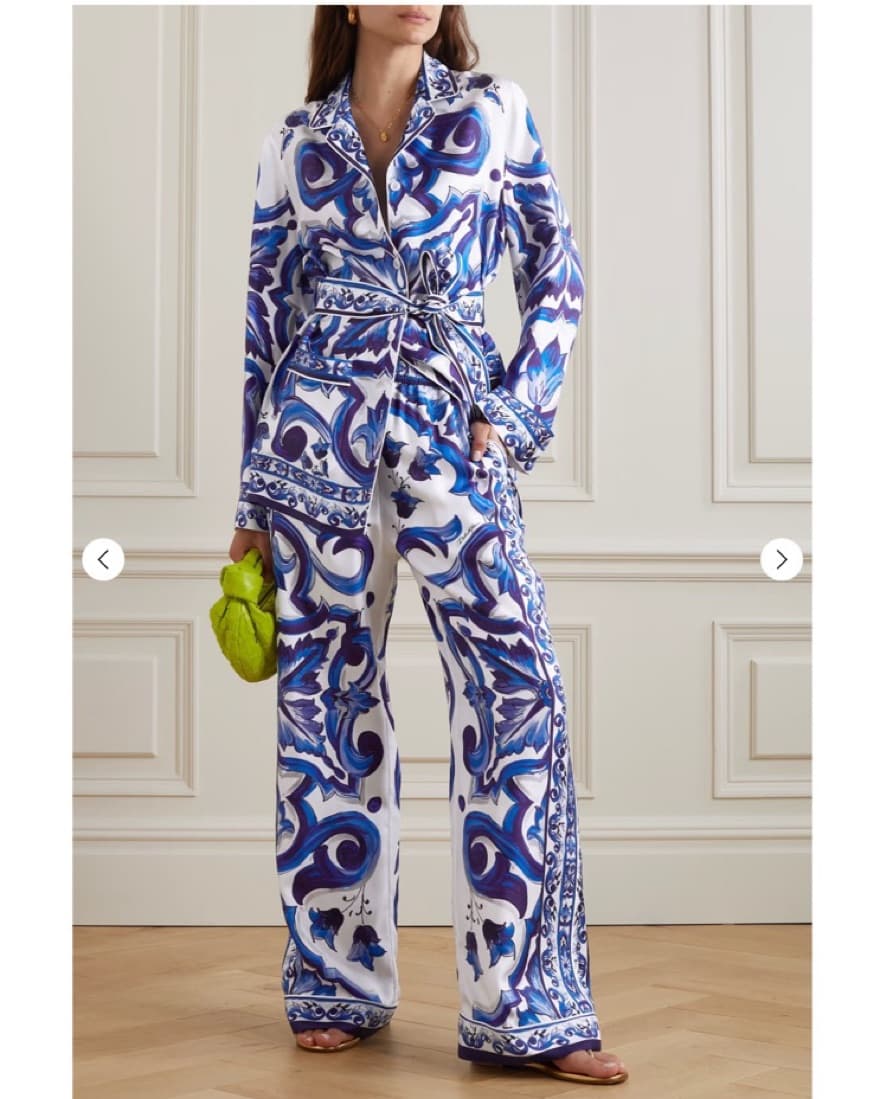Dolce & Gabbana Majolica Silk Pants - Image 4
