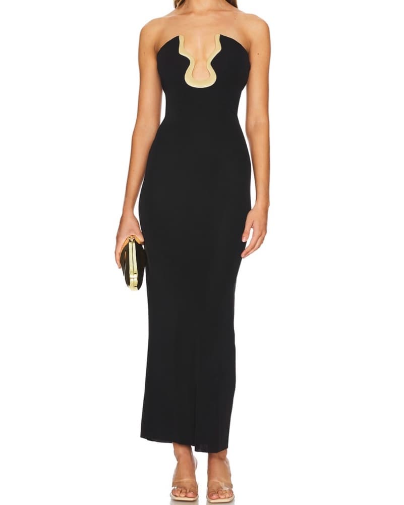 Cult Gaia Black Abril Gown - Image 1