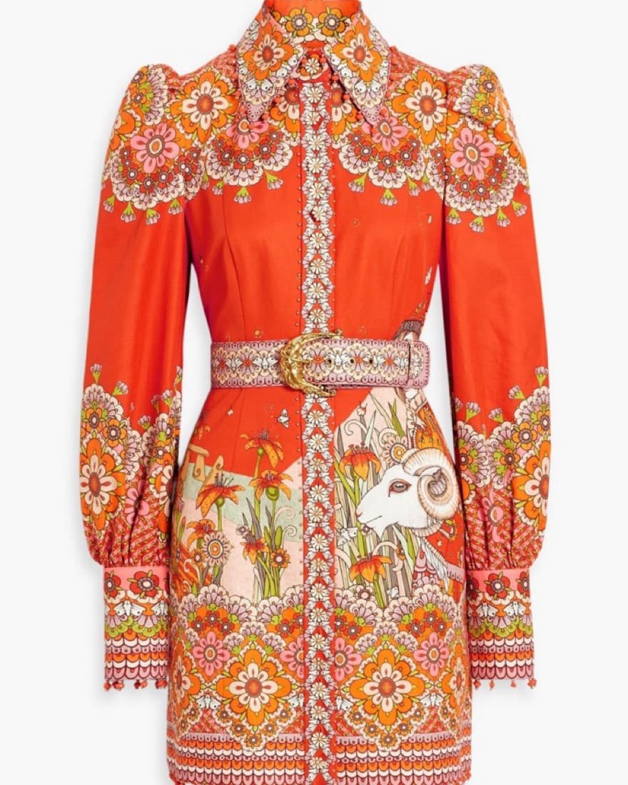 Zimmerman Blended silk Belted Dress - Image 1