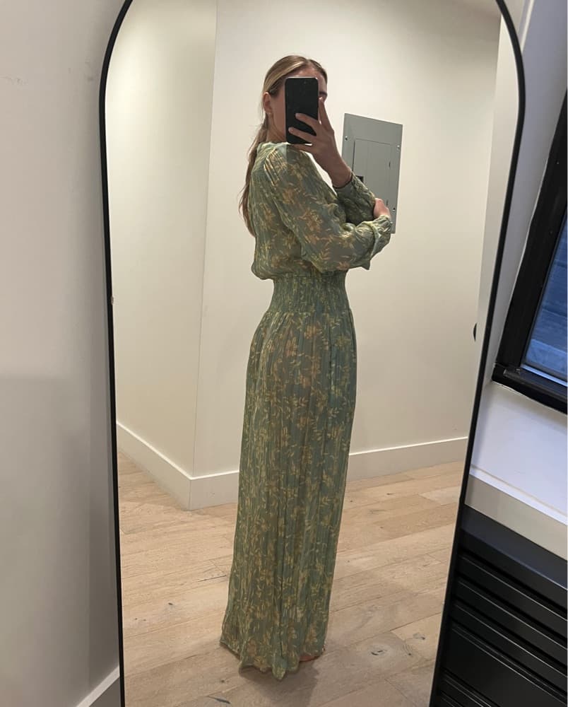 Rag and bone Green Floral Sheer Maxi Dre - Image 3