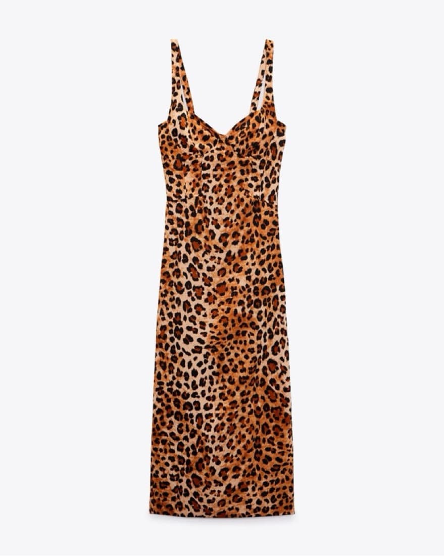 Zara Animal Print Midi Dress - Image 1