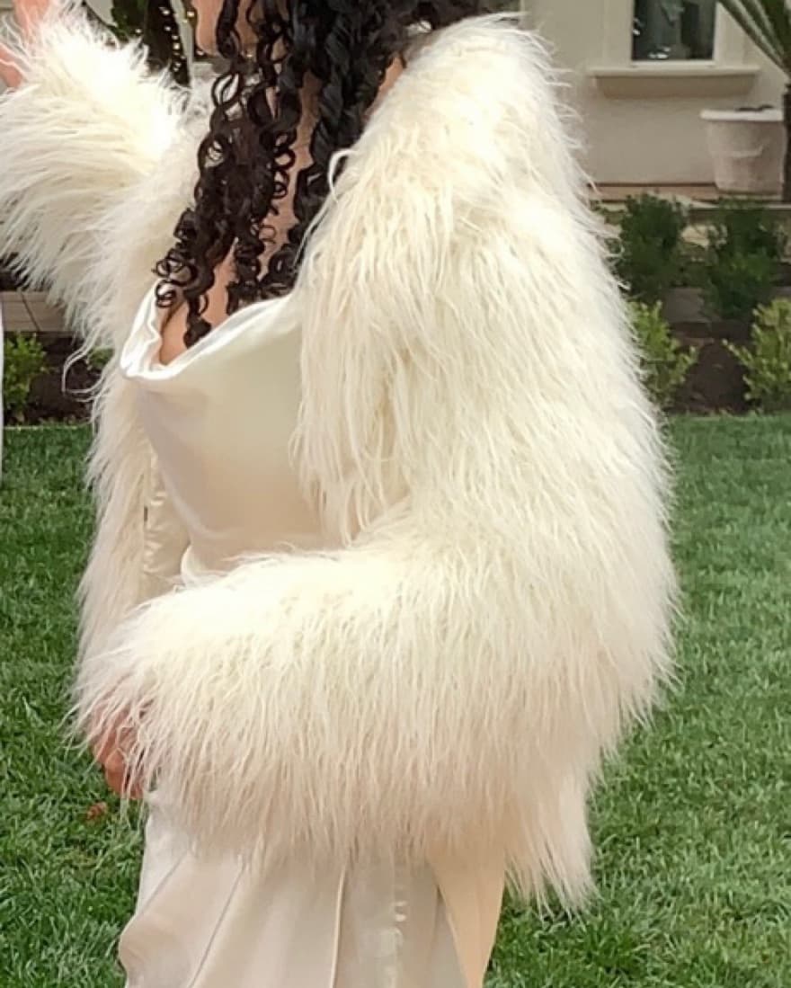 White Faux Fur House Of CB  - Image 3