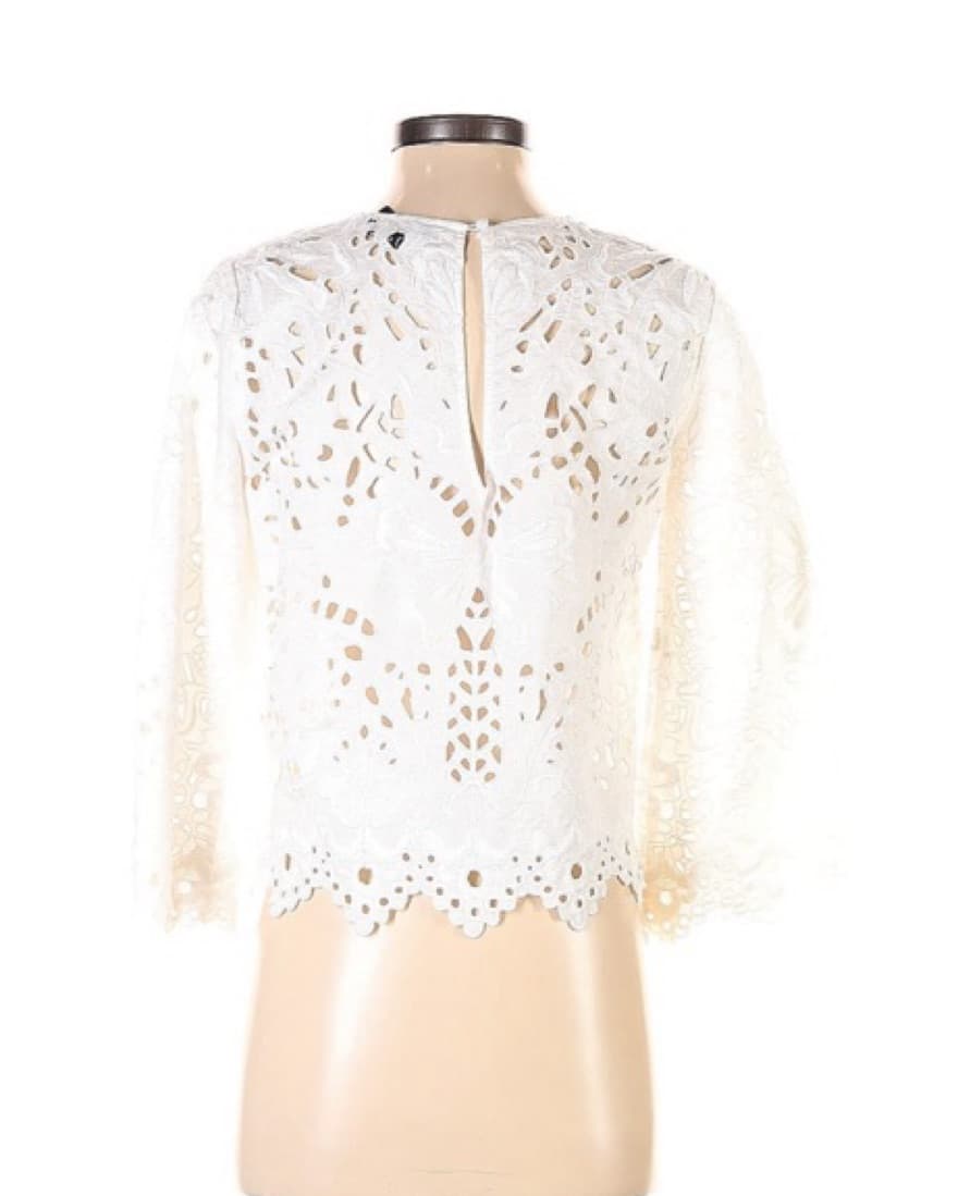 Theory Cut-out Lace Blouse - Image 3