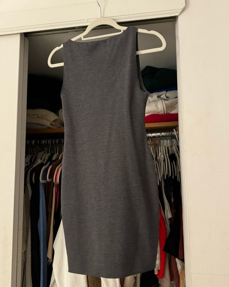 Carrie Bradshaw Grey Dress Dupe - Image 2