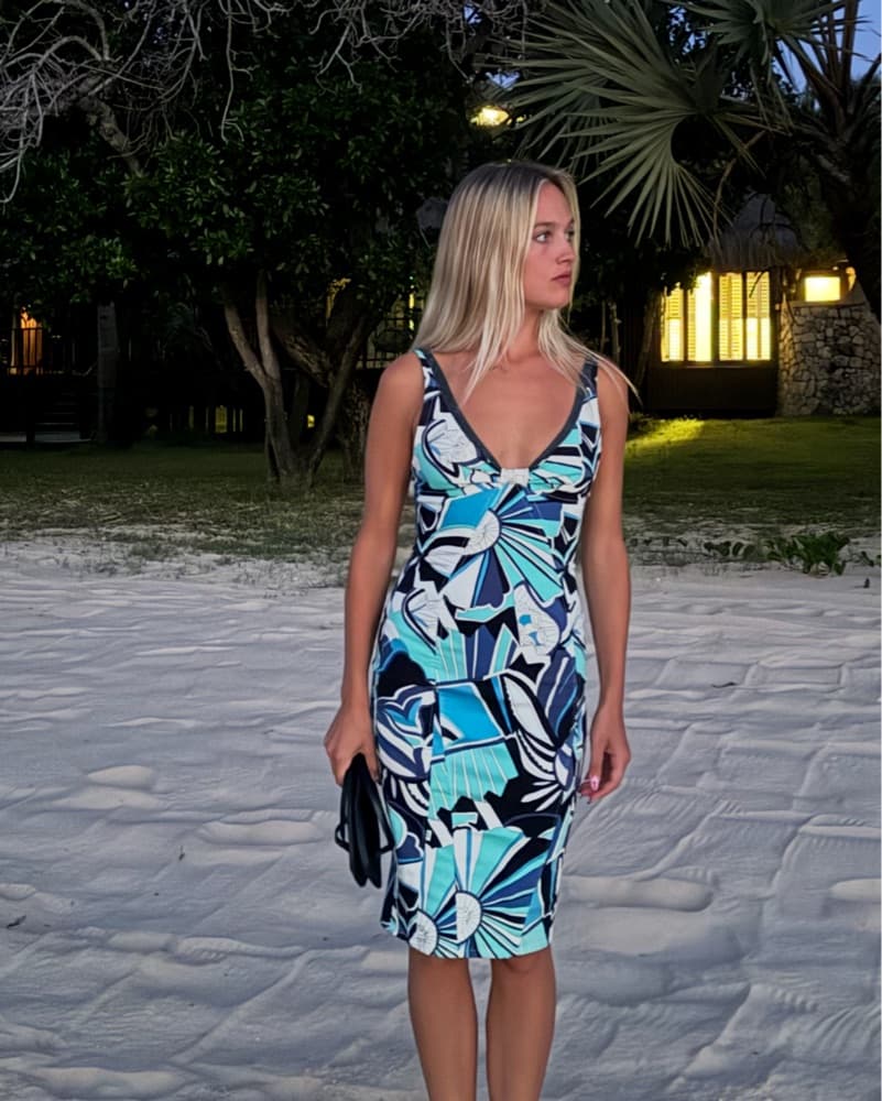 Denim Dolce And Gabbana Stretch Dress - Image 1