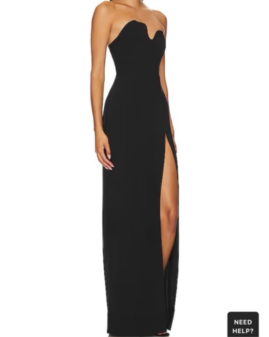 Revolve Strapless Puzzle Gown in Black - Image 3