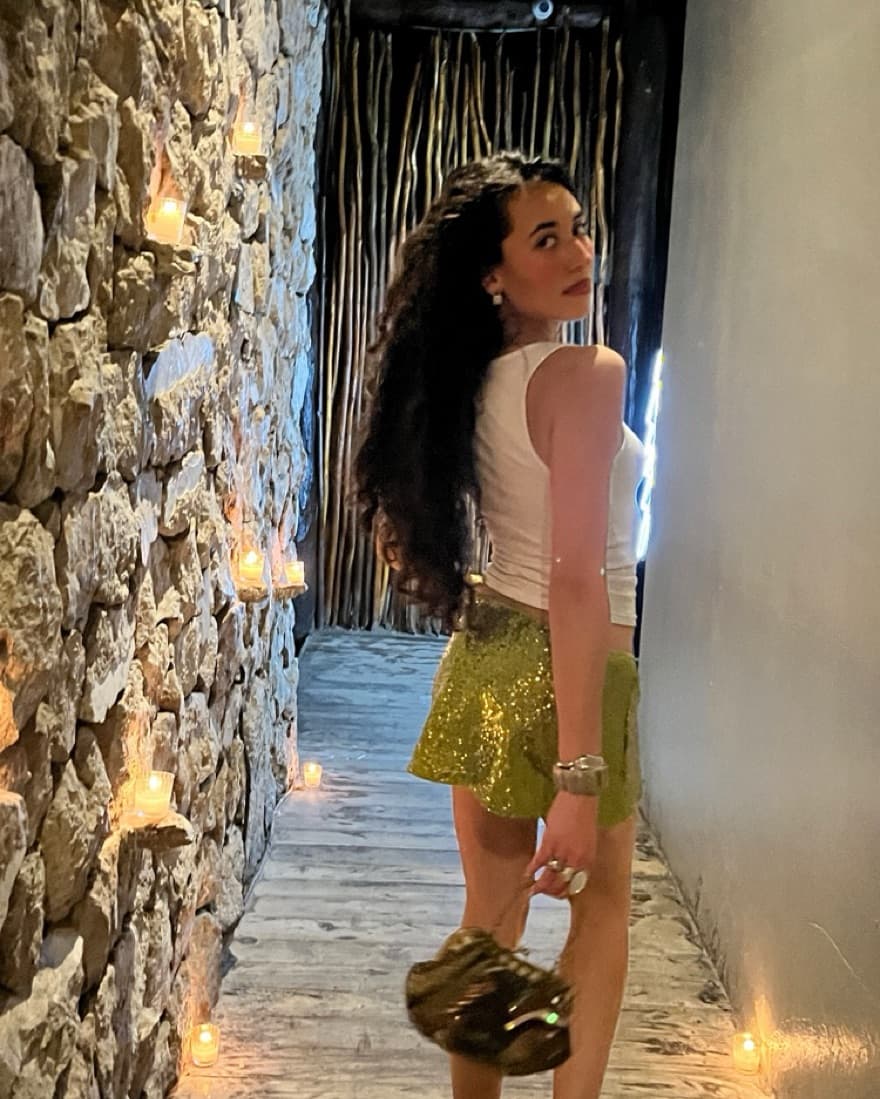 Sequin Green Skirt  - Image 2