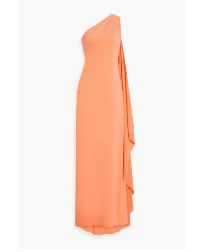 Alice & Olivia Orange Drape Dress - Image 1