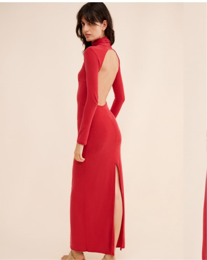 Vibrant Red Maxi Dress - Image 2