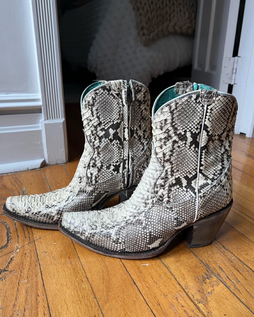 Vintage Snakeskin Cowboy Boots - Image 2