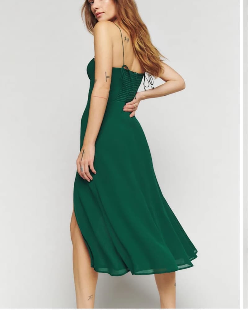 Reformation Juliette dress - Emerald  - Image 4