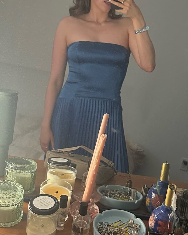 Blue Drop-Waist Maxi Dress - Image 3