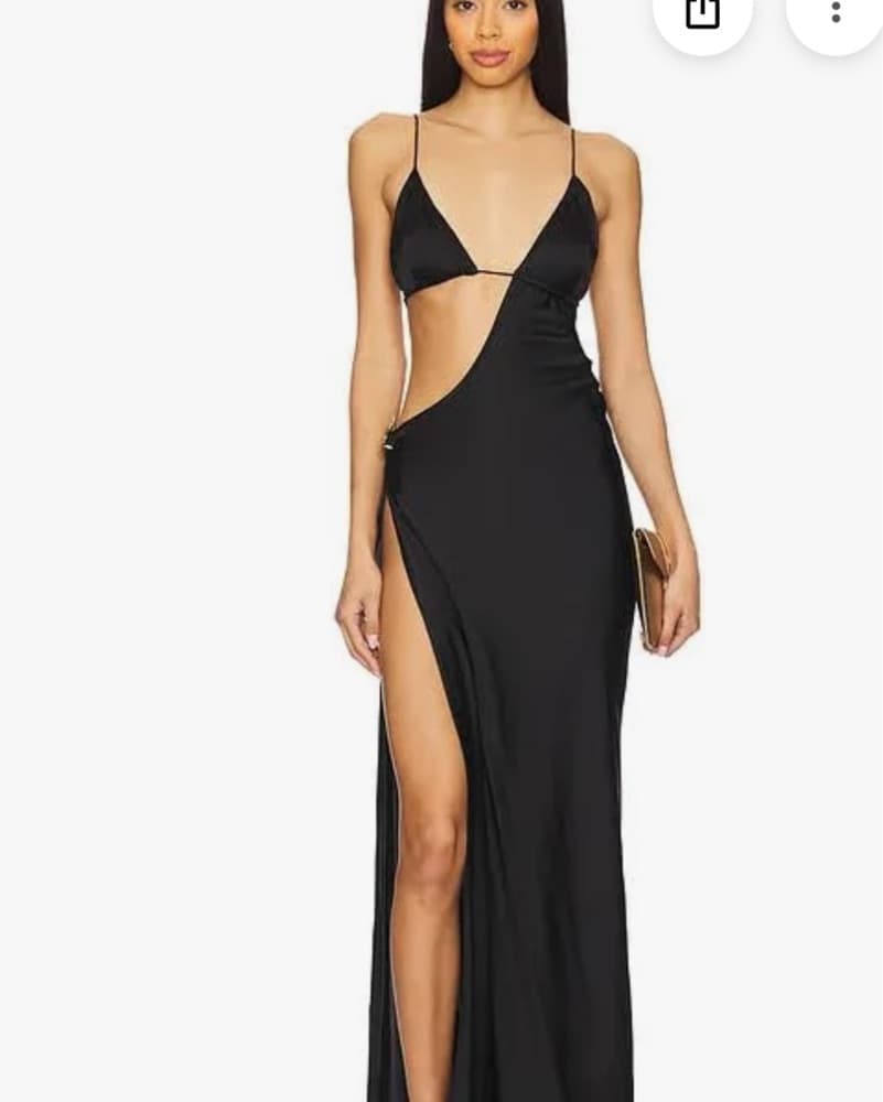 Alluring Black Backless Maxi Dress - Image 3