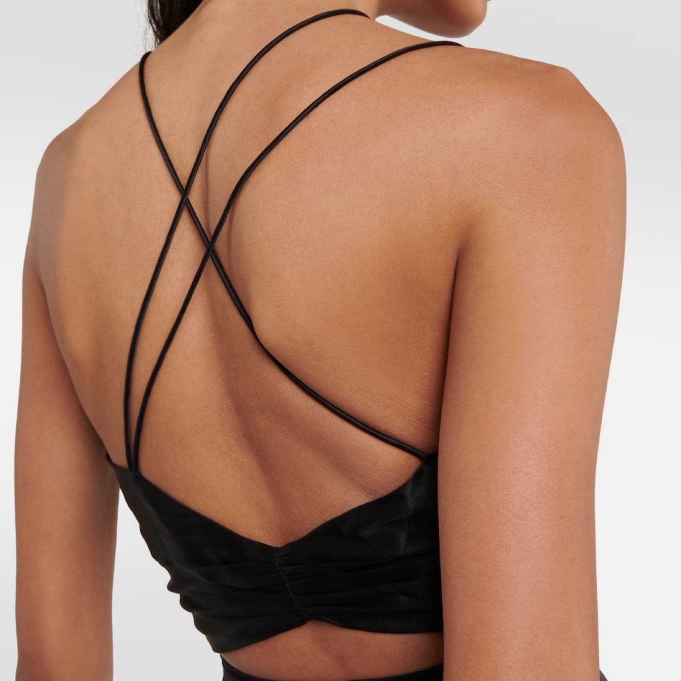 The Sei asymmetrical Black Mini Dress - Image 2