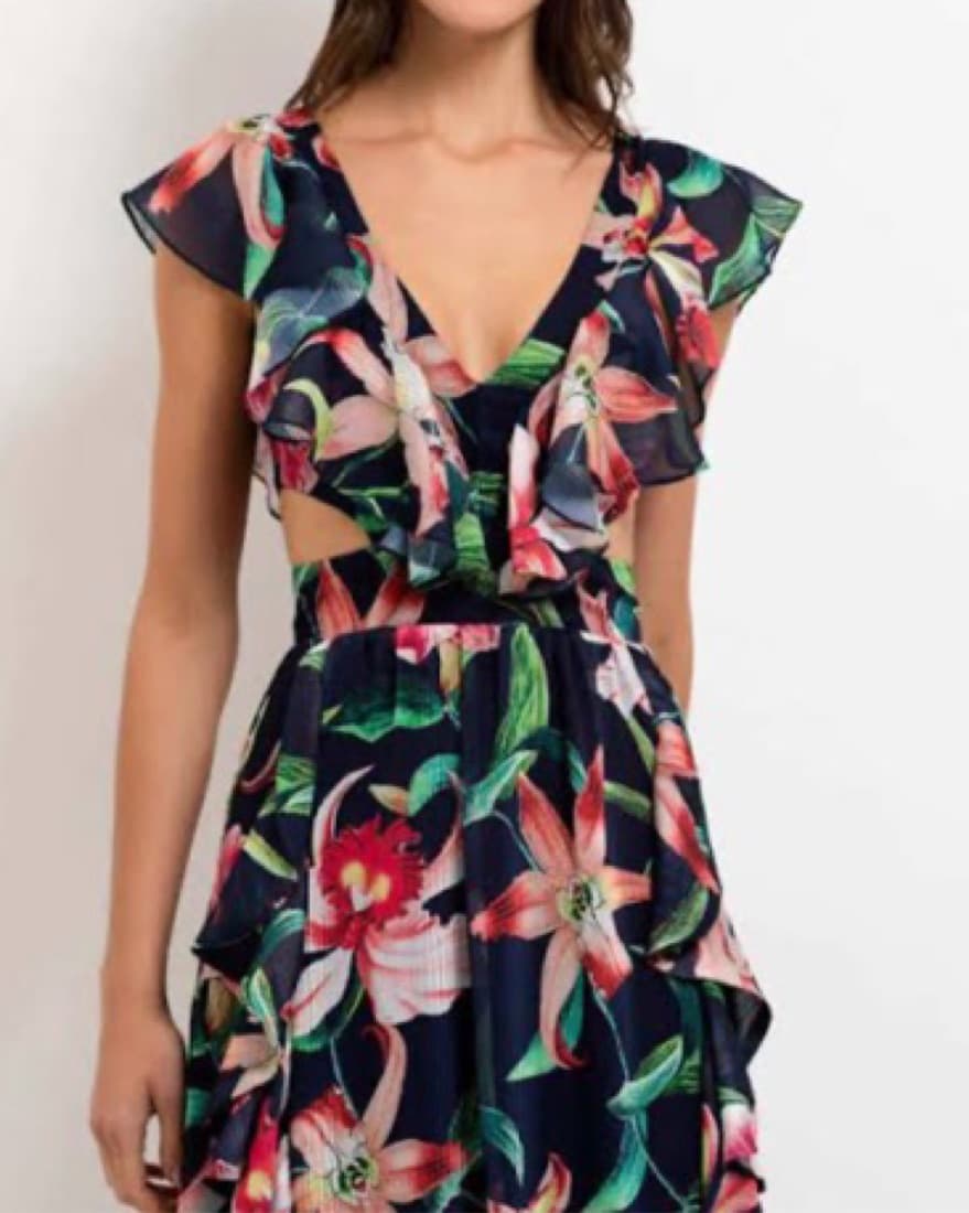 PatBo Laelia Ruffle V-Neck dress - Image 3
