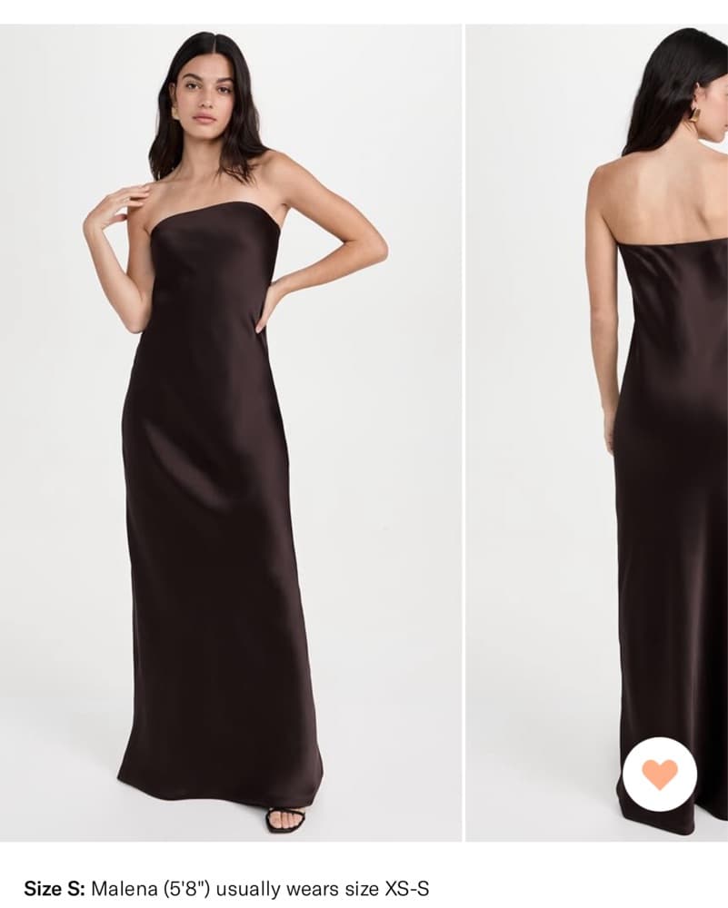 Norma kamali Brown Strapless Dress  - Image 3