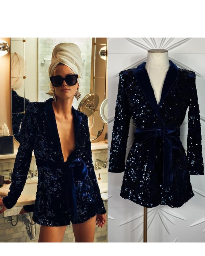 Alexis Sequin Blue Romper  - Image 5