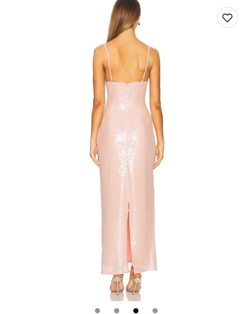 Alba Maxi Sequin Blush Dress - Image 3