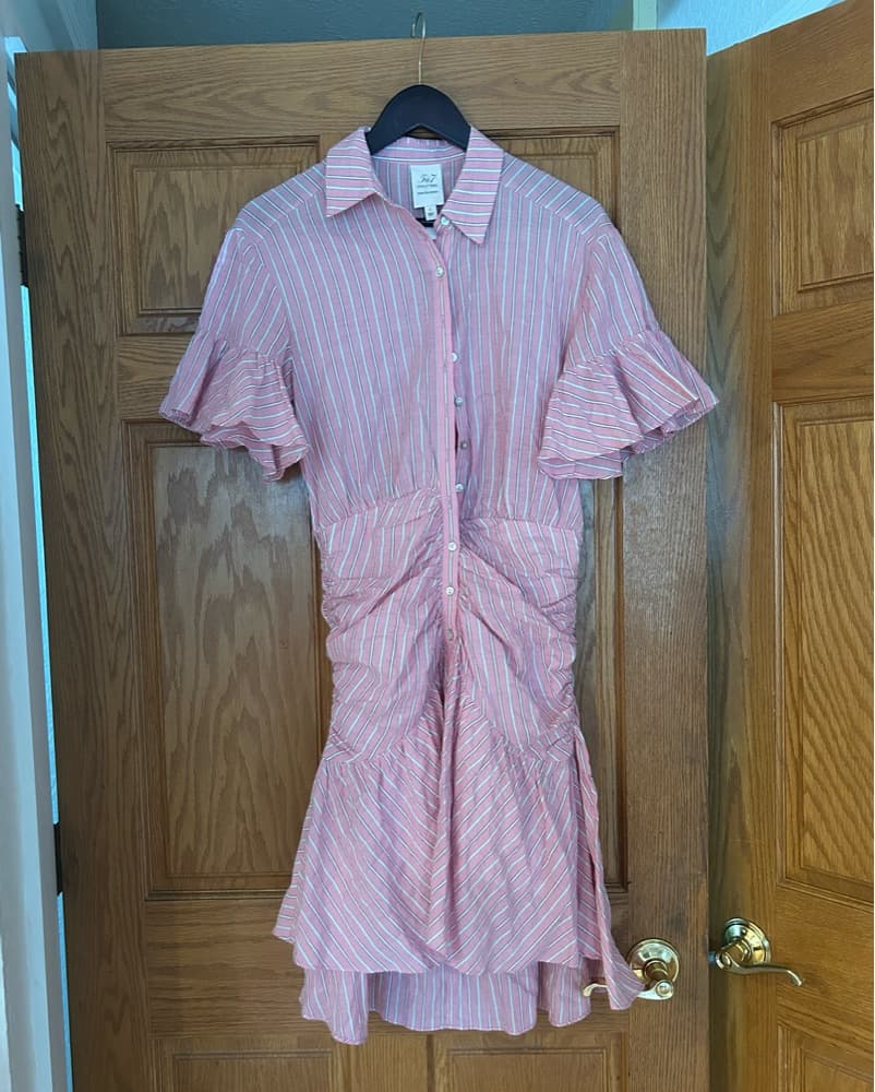 Cinq à Sept Asher Pink Striped dress - Image 4
