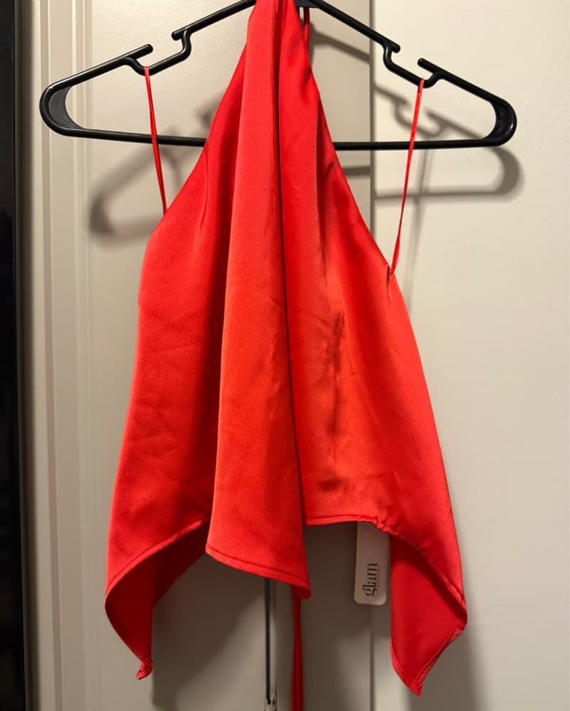 Vibrant Red Halter Top - Image 1