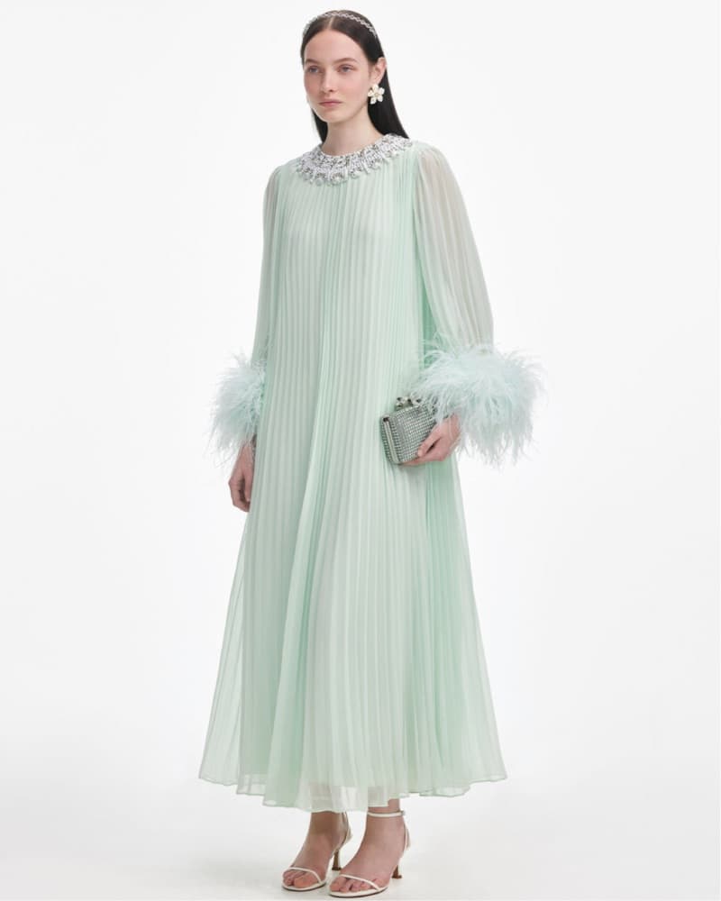Self-Portrait - Feather Chiffon Gown - Image 5