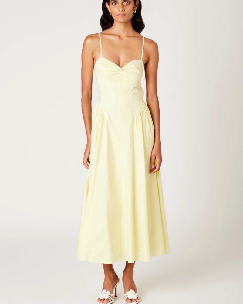 Butter Yellow Nia Midi Dress - Image 1