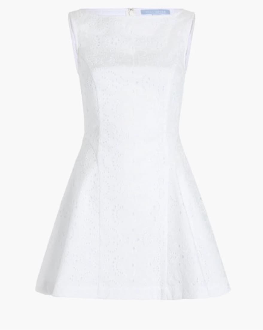 Embroidered White Mini Dress - Image 5