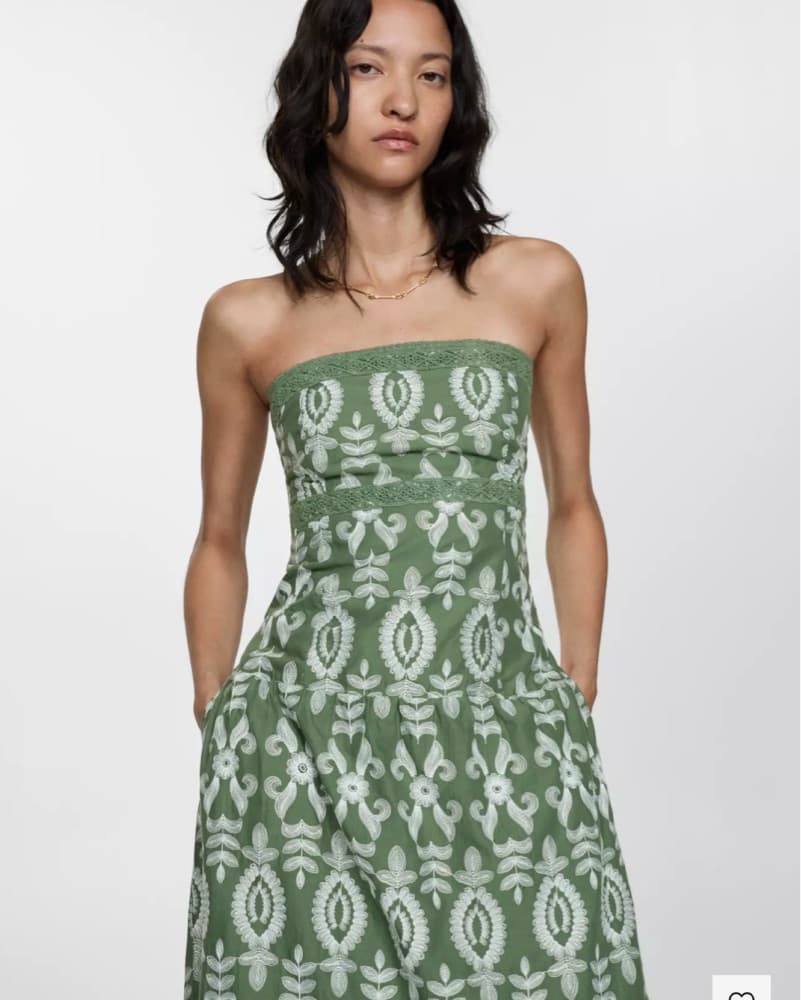Drop Waist Embroidered Dress - Image 3