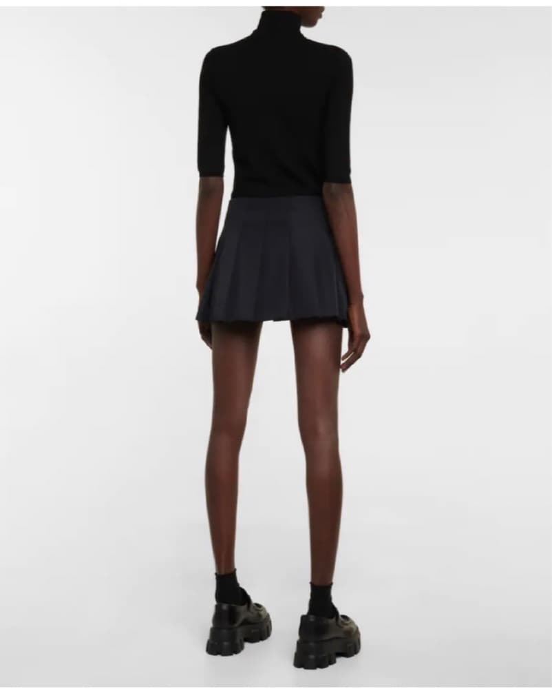 Prada Gabardine Mini Skirt - Image 3