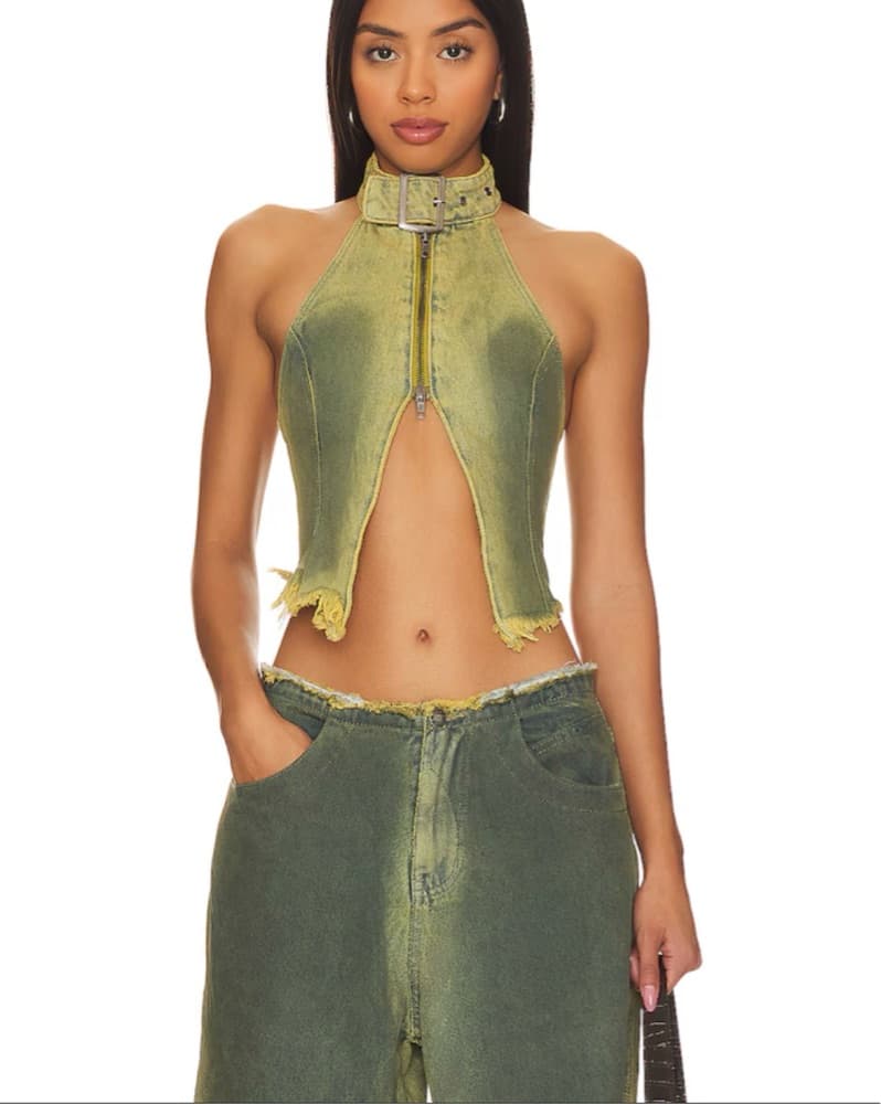 Green Jaded London Jorts Set - Image 4