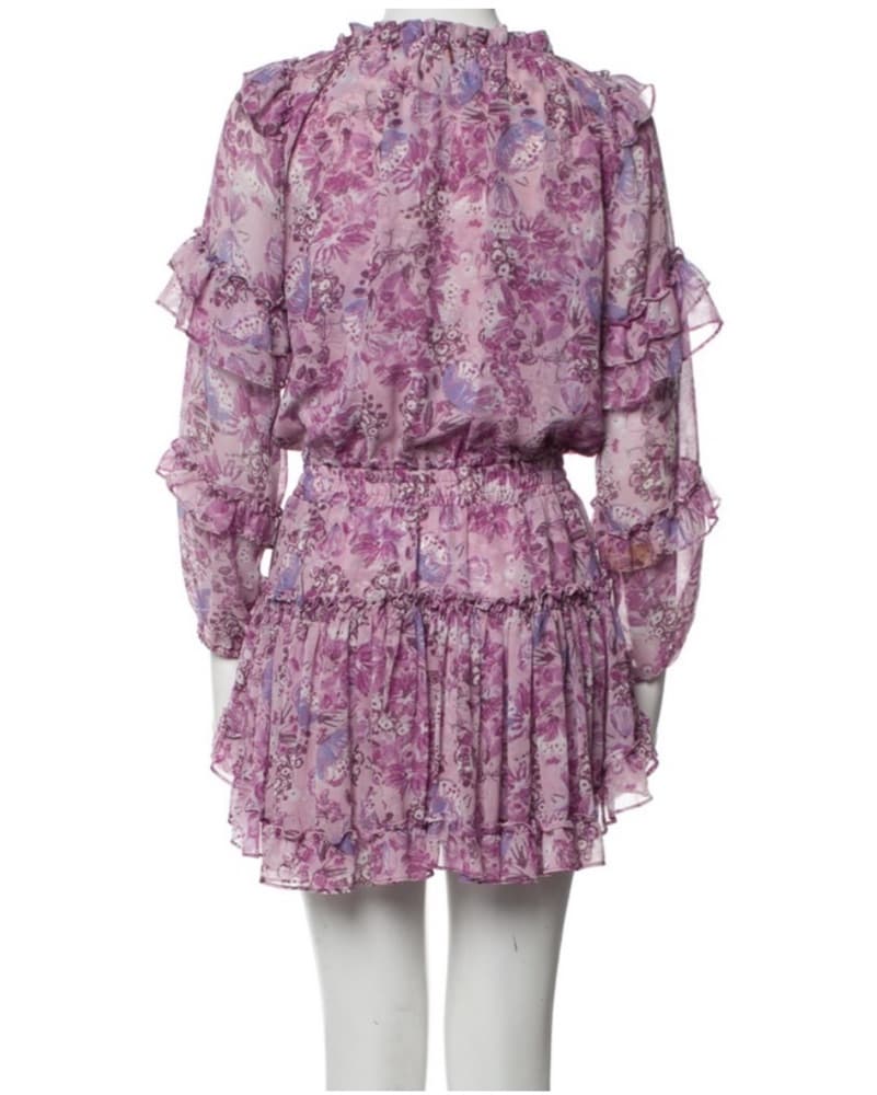 Misa Rizou Dress in Purple Floral  - Image 3