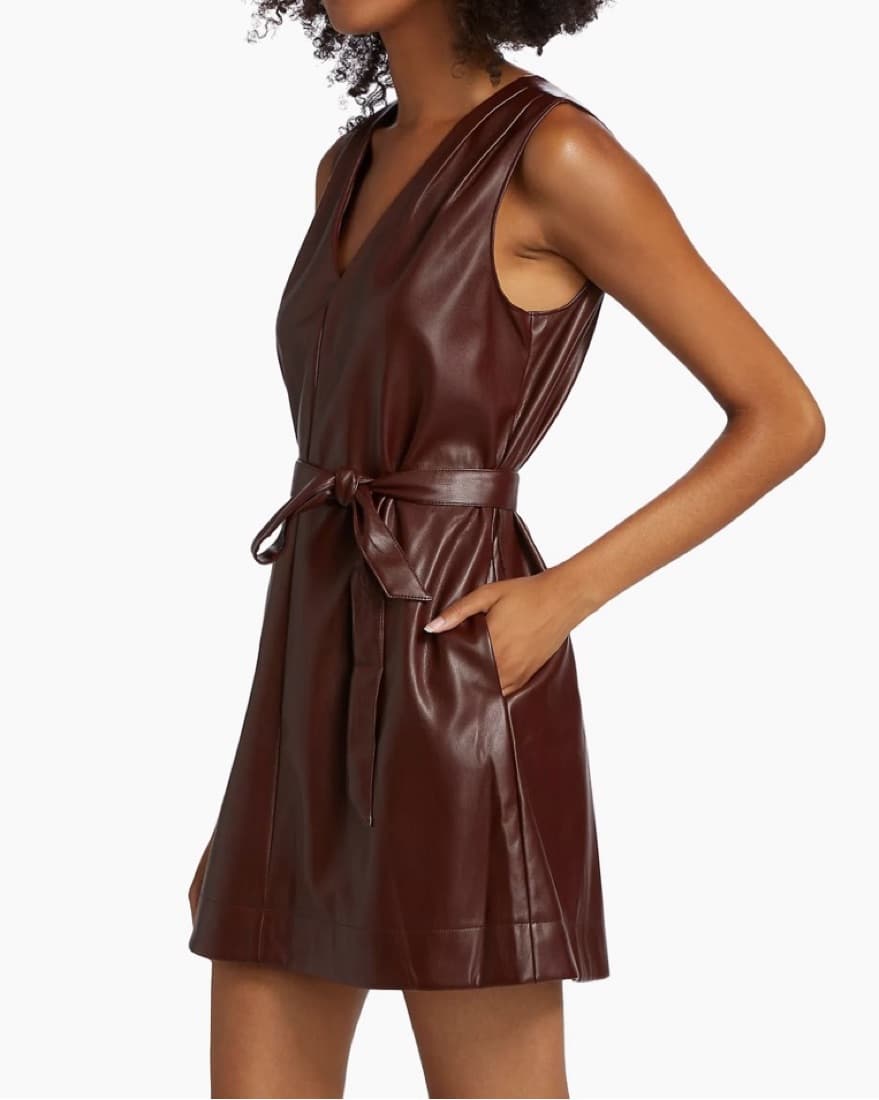 Leather Mini Dress - Image 2
