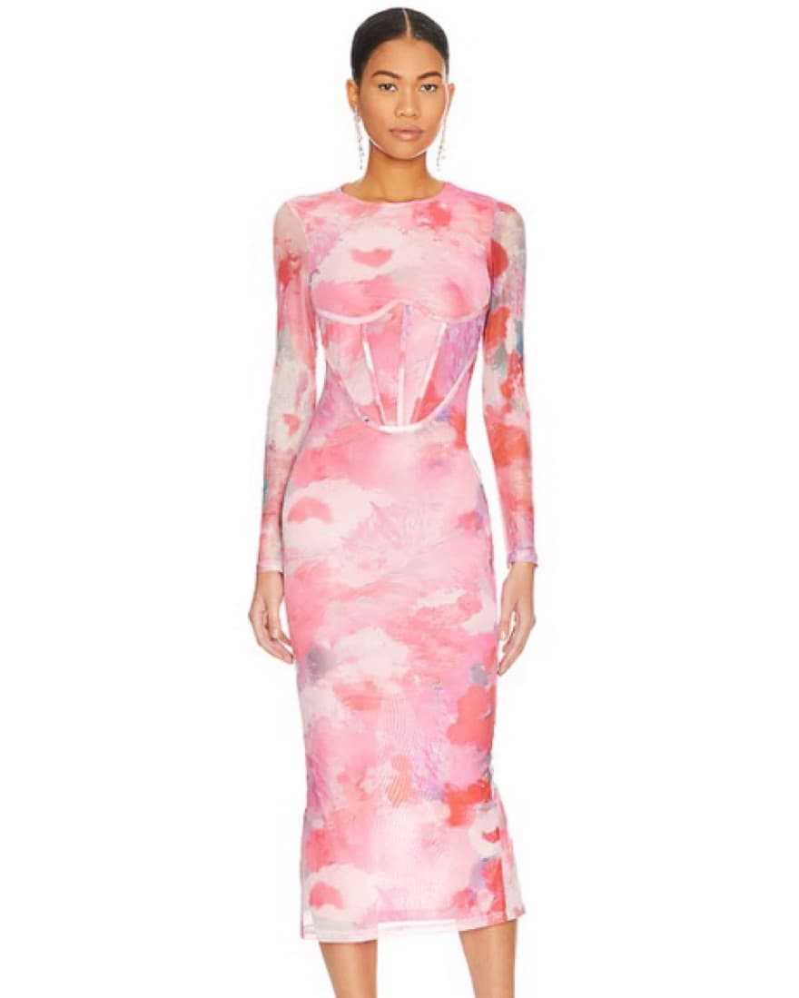 Bardot Lena Mesh Midi Dress - Image 1