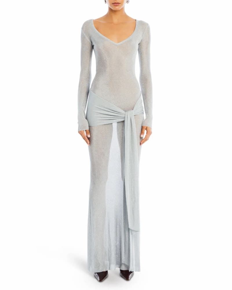 SEROYA Ashera Metallic Knit Dress - Image 1