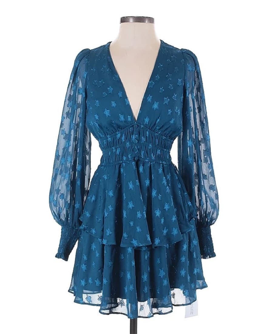 Yumi Kim Yolanda Dress Starry Sky Teal S - Image 1