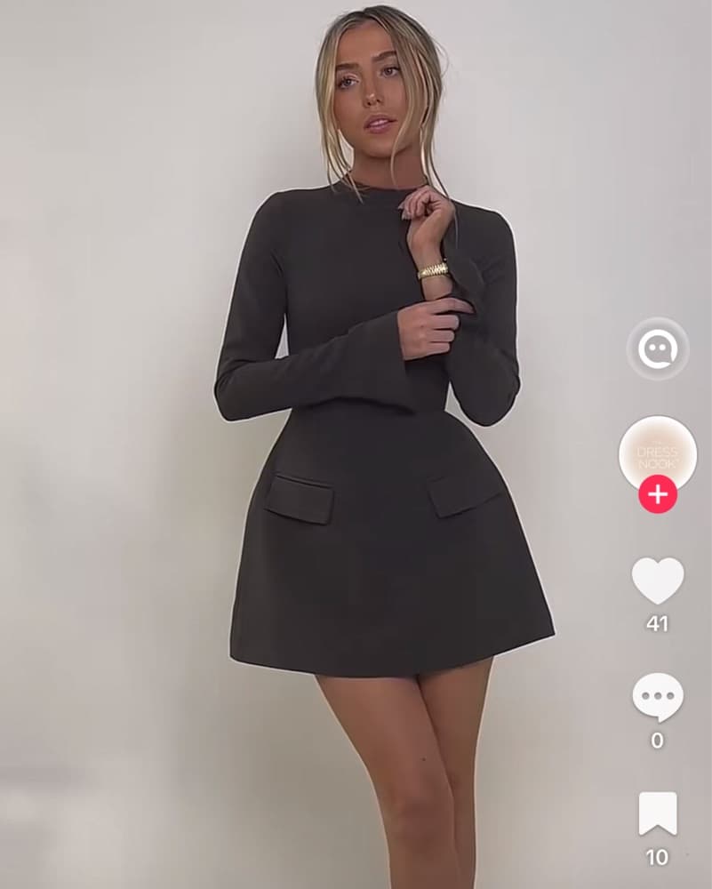 OddMuse Split Sleeve Mini Dress - Image 5