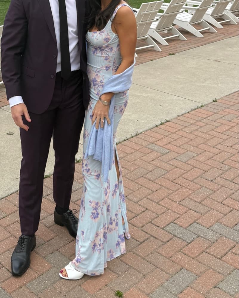 Mesh Floral Maxi Dress - Image 2