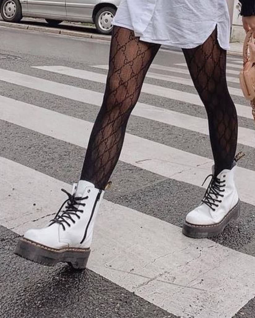 White Platform Doc Martens  - Image 1
