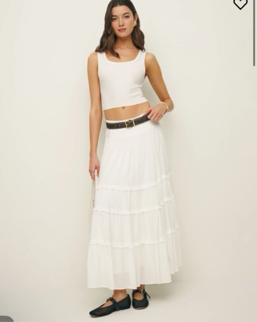 Reformation White Maxi Skirt - Image 4